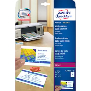 Business cards satin 220g 85x54 (250)
