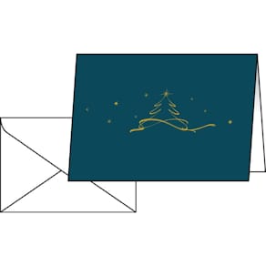 Weihnachtskarte Sigel Christmas tree, 10 Stück