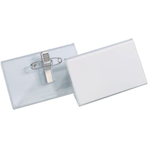 Namensschild Durable, 75 x 40 mm, transparent, 25 Stück