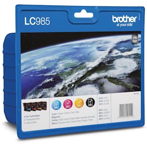 Inktcartridge Brother OEM LC-985VB, 4 kleuren, 260 pagina's