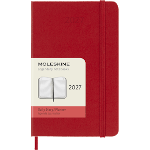 Moleskine Classic Hard 12M Daily Pocket Röd 2027