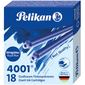 Tintenpatronen Pelikan 4001 GTP/18, 18 St., königsblau