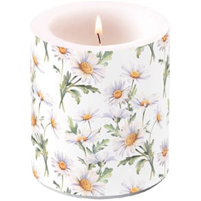 Kerze AMBIENTE Schöne Gänseblümchen, 10 cm