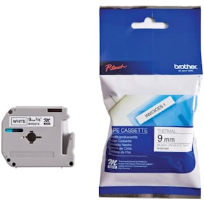 Schriftband Brother, 9 mm x 4 m, weiß/schwarz