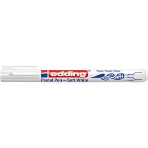 Faserschreiber edding Pastel Pen, 1–3 mm, weiß