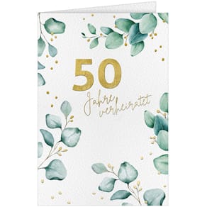 Glückwunschkarte Goldene Hochzeit