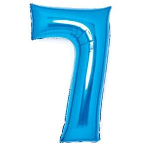 Folienballon Amscan, Zahl 7, blau