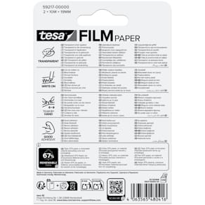 Klebefilm tesa tesafilm Papier, 2 Rollen, transparent