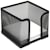 Blockask Nät Svart, metall, 10x10cm