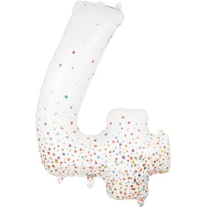 Folienballon OAK TREE Sparkling Fizz, Zahl 4, rosegold, 86 cm