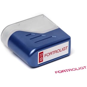 Stempel Trodat Deskmate FORTROLIGT, 2-farvet blå/rød