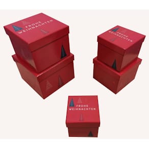 Geschenkkarton Bäumchen, rot (Weihnachten)