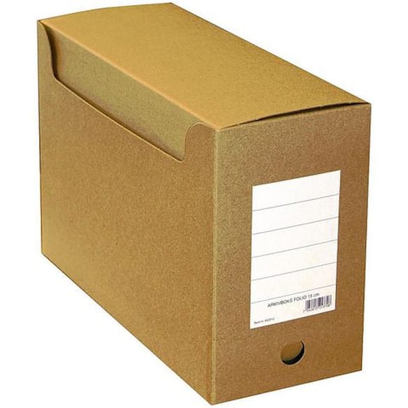 Arkivboks folio 24,5x10,5x37cm Minipapp 50st