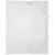 Snoddmapp PP Plast A4, 3-klaff, Transparent Vit, 10st