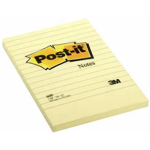 Notes POST-IT linjerat 102x152mm gul