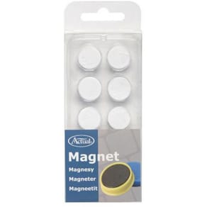 Magnetknapp Actual Vit, 16mm, 10/fp