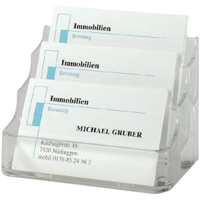 Visitenkarten-Aufsteller Sigel, glasklar