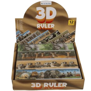 Lineal Out of the Blue 3-D Wildtiere, sortiert