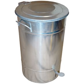 Avfallstunna Greger med lock/pedal 30 liter galvaniserad