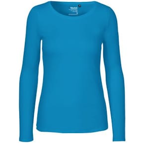 T-shirt LÄ O81050 GOTS dam blå XS