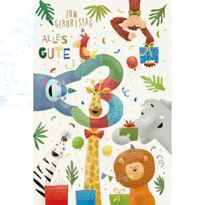 Geburtstagskarte Skorpion Kinder Zahl 3