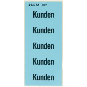 Inhaltsschild Leitz Kunden, 100 Stück, blau, 60 x 25,5 mm