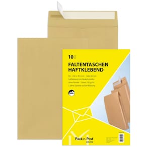 Versandtasche MAILMEDIA, B4, Haftklebung, braun, 10 Stück