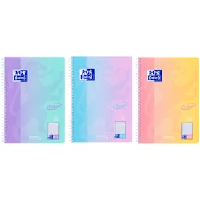 Collegeblock Oxford Touch, B5 80 Blatt, liniert, Pastell sortiert