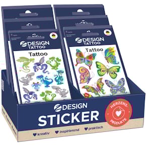 Tattoo Avery Zweckform Kinder, sortiert, 60 Stück, Thekendisplay