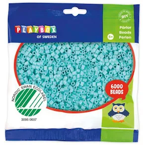 Rörpärlor pastell turkos 6000/fp