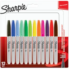 Marker Sharpie Fine Assorted Colours (12)