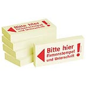 Haftnotiz BIZSTIX Business 1301010125, "Bitte hier Firmenstempel+