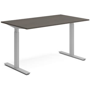 Skrivbord el 140x80 cm Mörk ask/Silver