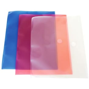 Kuvertmapp A4 Ofärgad, kardborrelås, 25/fp