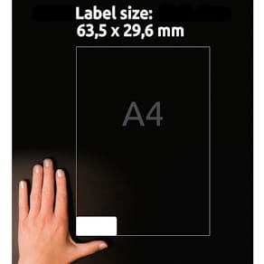 Etikett AVERY avtagbara 63.5x29.6mm, 675/FP