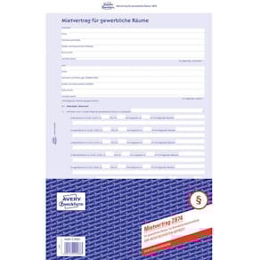 Mietvertrag Avery Zweckform 2874, A4, für gewerbliche Räume
