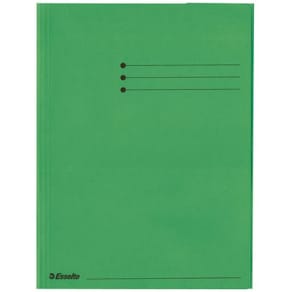 Klaffmappe ESSELTE A4 krt 3 klaff grønn