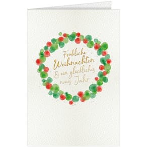 Weihnachtskarte HANRA D.T., bunt, mit Umschlag