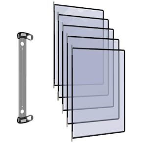Väggställ DJOIS magnetisk A4 10 panel