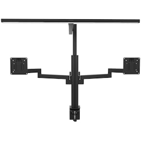 Skærmarm med lampe Unilux Axio Elite Lumino, 360x915 mm, sort