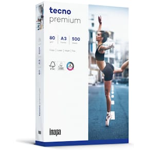 Kopierpapier Tecno Premium, 80 g/m², A3, 500 Blatt, weiß