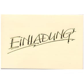 Einladungskarte Noname, geprägt, beige, mit Umschlag