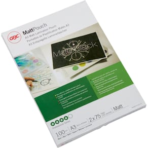 Lamineerhoes GBC Matt, A3, 150 micron (2 x 75 micron), mat