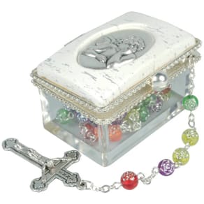 Rosenkranz in Dose, bunt