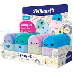 Radierer Pelikan Squeezy You, sortiert