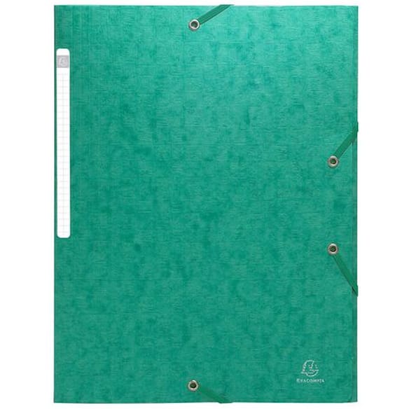 Strikkmappe EXACOMPTA A4 3klaff 425g grø