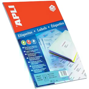 Etiketten Apli 1214, 105 x 37 mm, rechte hoeken, 400 stuks