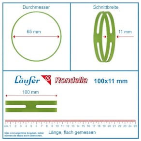Gummiband Läufer X-Band, 100 x 11 mm, farbig sortiert