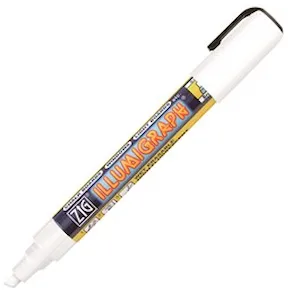 Märkpenna ZIG Illumigraph B 6mm vit