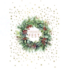 Geschenkkarte Noname, Weihnachtsgeldscheinkarte, bunt, mit Umsch